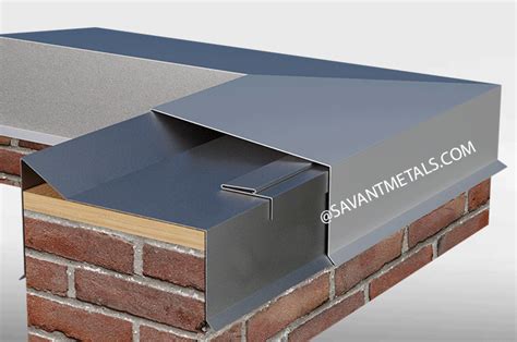 sheet metal coping details|metal coping for parapet walls.